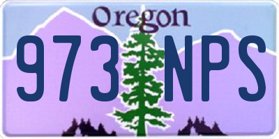 OR license plate 973NPS