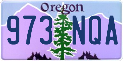 OR license plate 973NQA