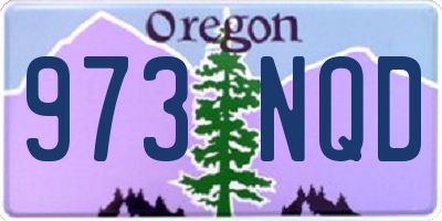 OR license plate 973NQD