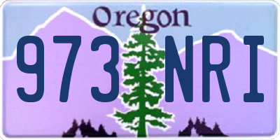 OR license plate 973NRI