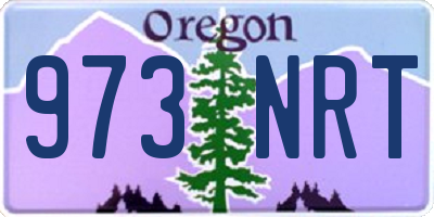 OR license plate 973NRT