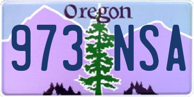OR license plate 973NSA