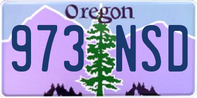 OR license plate 973NSD