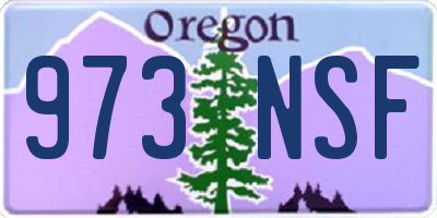 OR license plate 973NSF