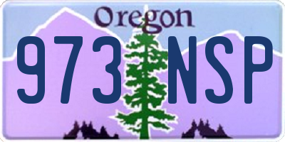 OR license plate 973NSP