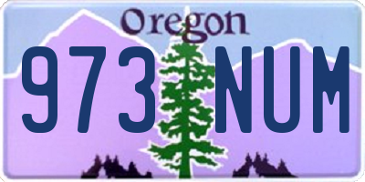 OR license plate 973NUM