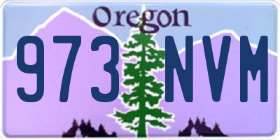 OR license plate 973NVM