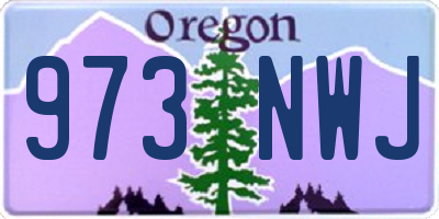 OR license plate 973NWJ
