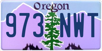 OR license plate 973NWT