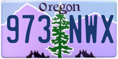 OR license plate 973NWX
