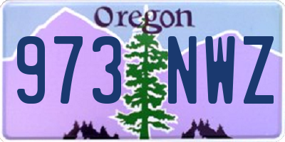 OR license plate 973NWZ