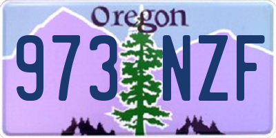 OR license plate 973NZF