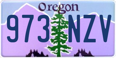 OR license plate 973NZV