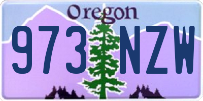 OR license plate 973NZW