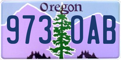 OR license plate 973OAB