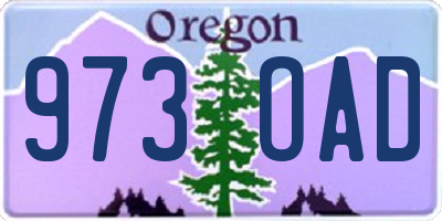 OR license plate 973OAD