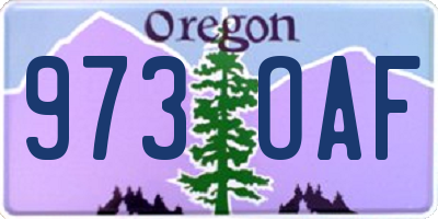 OR license plate 973OAF