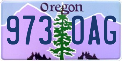 OR license plate 973OAG
