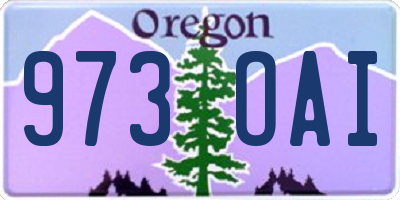 OR license plate 973OAI