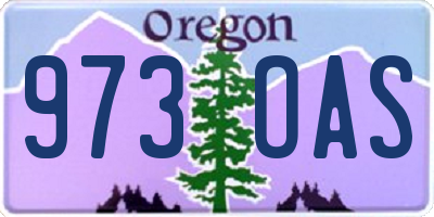 OR license plate 973OAS