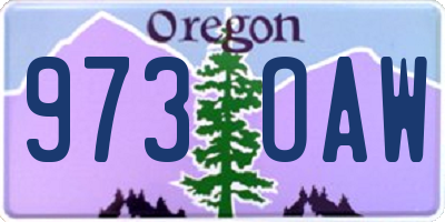 OR license plate 973OAW