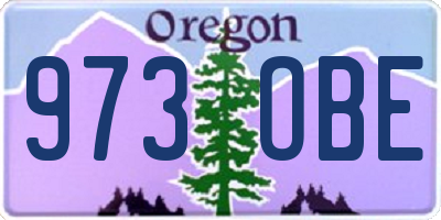 OR license plate 973OBE