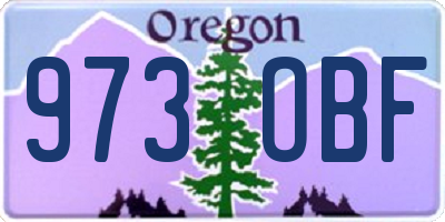 OR license plate 973OBF