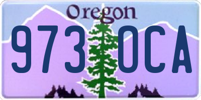 OR license plate 973OCA