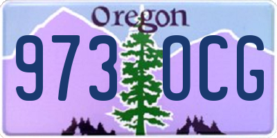 OR license plate 973OCG