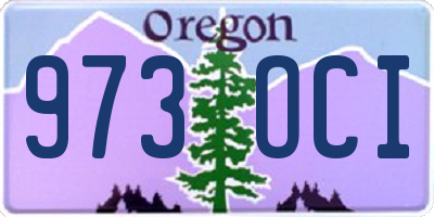 OR license plate 973OCI