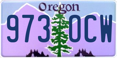 OR license plate 973OCW