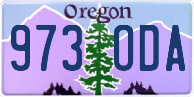 OR license plate 973ODA