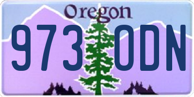 OR license plate 973ODN