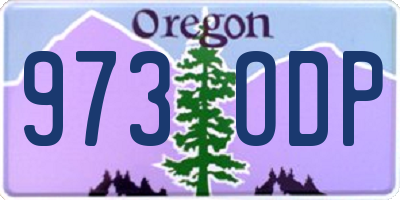 OR license plate 973ODP