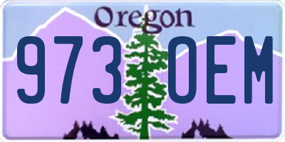 OR license plate 973OEM