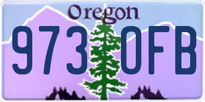OR license plate 973OFB
