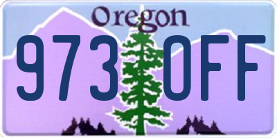 OR license plate 973OFF