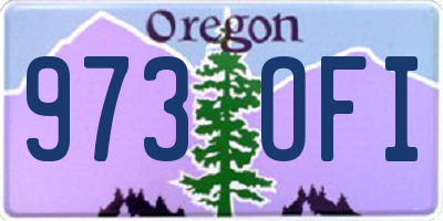 OR license plate 973OFI