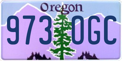 OR license plate 973OGC