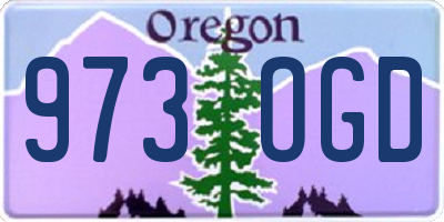 OR license plate 973OGD