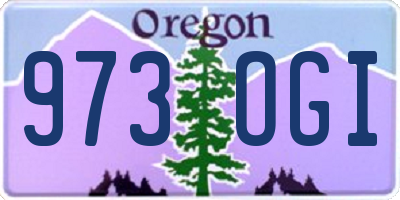 OR license plate 973OGI