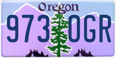 OR license plate 973OGR