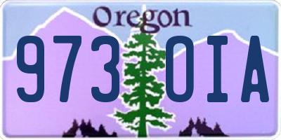 OR license plate 973OIA