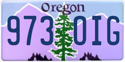 OR license plate 973OIG