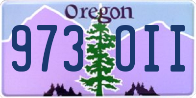 OR license plate 973OII
