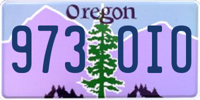 OR license plate 973OIO