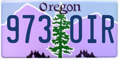 OR license plate 973OIR
