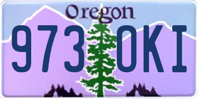 OR license plate 973OKI