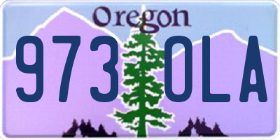 OR license plate 973OLA