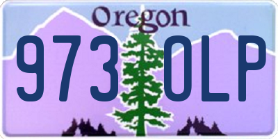 OR license plate 973OLP